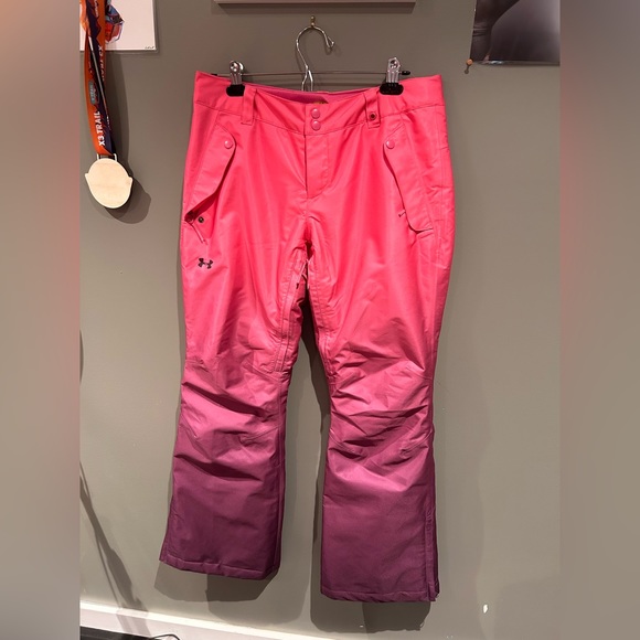 ✨Under Armour pink/pure ombre ski pants - Picture 4 of 15